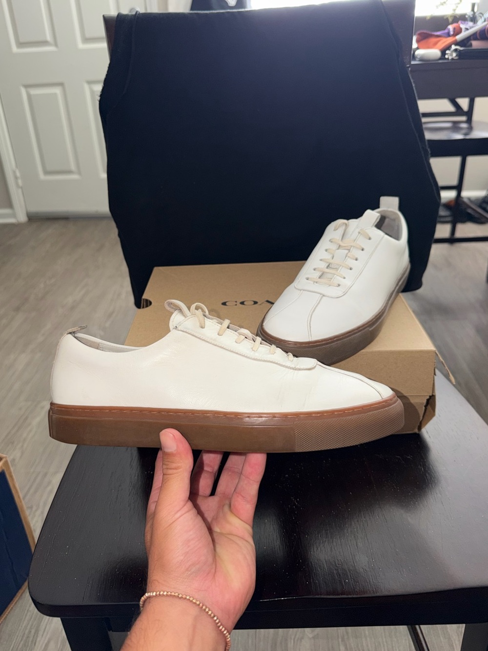 Grenson The Good Shoe White Leather Lace Up Trainers Men's UK 7 G US 8 EU 40